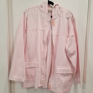 Blassport Baby Pink Jacket with Hood Size XL 100% Cotton Great Condition